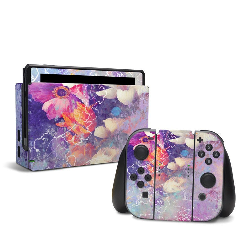 DecalGirl NSW-SKFLILY Nintendo Switch Skin - Sketch Flowers Lily