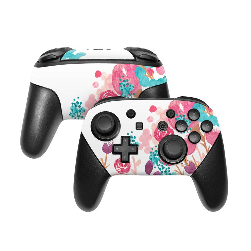 DecalGirl NSWP-BLUSHBLS Nintendo Switch Pro Controller Skin - Blush Blossoms