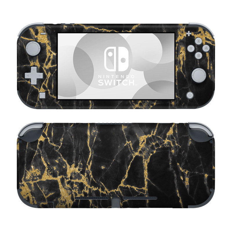 DecalGirl NSL-BLACKGOLD Nintendo Switch Lite Skin - Black Gold Marble