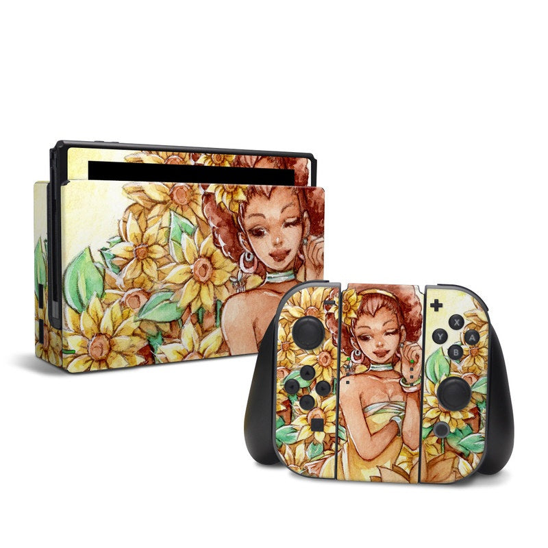 DecalGirl NSW-LADYSUNFLOWER Nintendo Switch Skin - Lady Sunflower