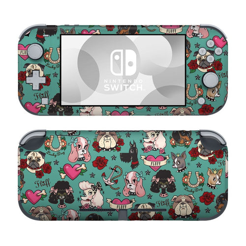 DecalGirl NSL-TATDOGS Nintendo Switch Lite Skin - Tattoo Dogs