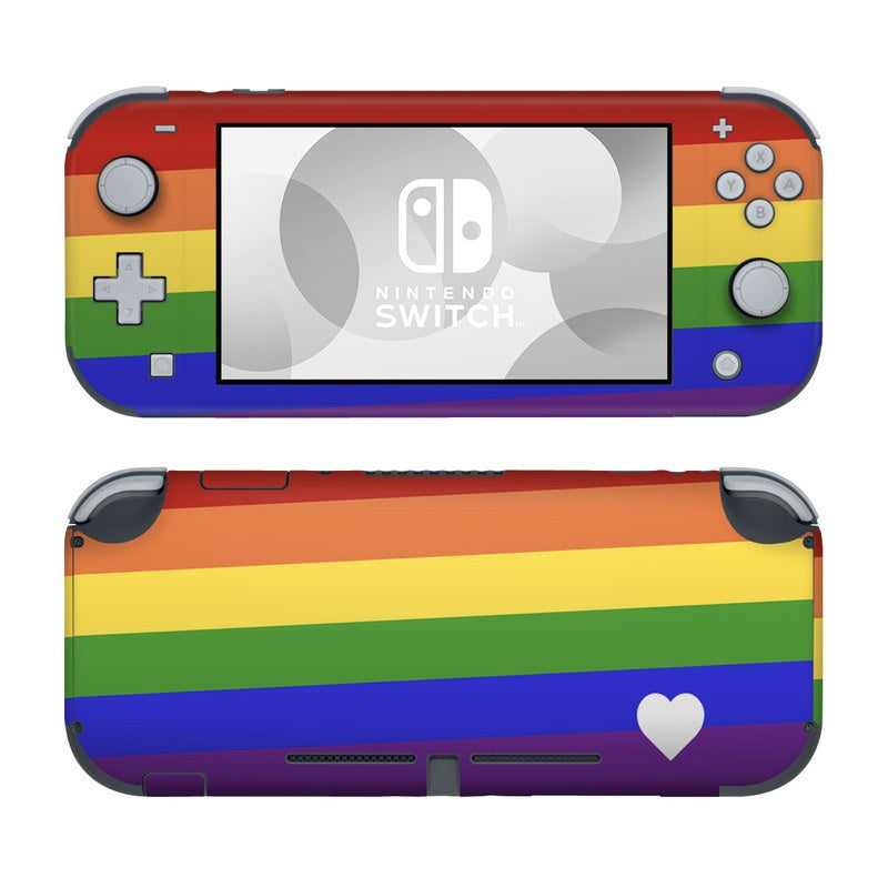 DecalGirl NSL-RNBSTRP Nintendo Switch Lite Skin - Rainbow Stripe