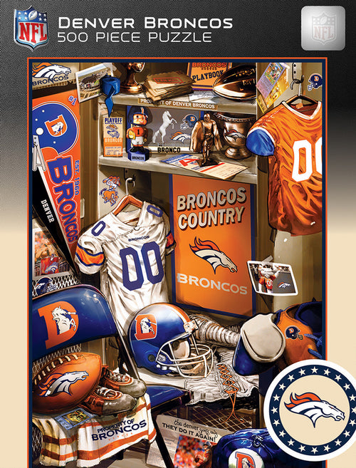 Denver Broncos Puzzle 500 Piece Locker Room - Masterpieces Puzzle Company