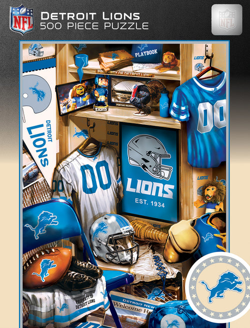 Detroit Lions Puzzle 500 Piece Locker Room - Masterpieces Puzzle Company