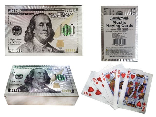 DDI 2353430 White Gold Plastic Playing Cards Case of 100