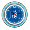 DUKE NEON WALL CLOCK - 14'' BLUE FACE / BLUE NEON - DUKNWC100-14