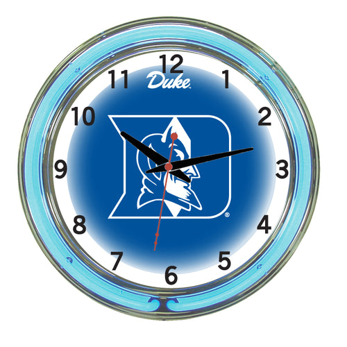 DUKE NEON WALL CLOCK - 18'' BLUE FACE / BLUE NEON - DUKNWC100-18