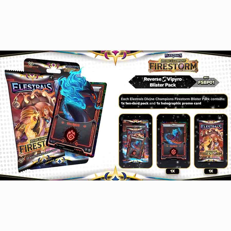 Elestrals Llc -  Elestrals Tcg: Firestorm: Reverse Stellar Vipyro Blister Pack
