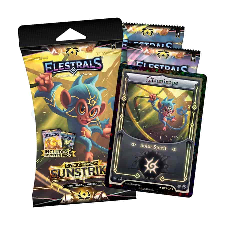 Elestrals TCG: Divine Champions - Sunstrike: Stellar Luminape Double Blister Pack - Elestrals LLC