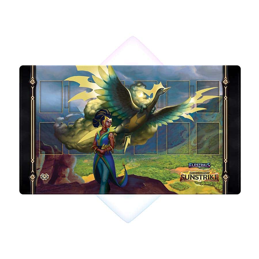 Elestrals Llc -  Elestrals Tcg: Divine Champions: Sunstrike: Ohmperial Champion Of Hera Playmat Pre-Order