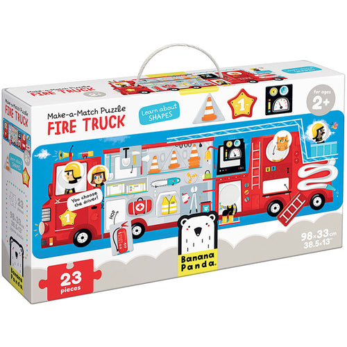 BANANA PANDA Banana Panda BPN49044 Make-A-Match Puzzle Fire Truck  Multi Color