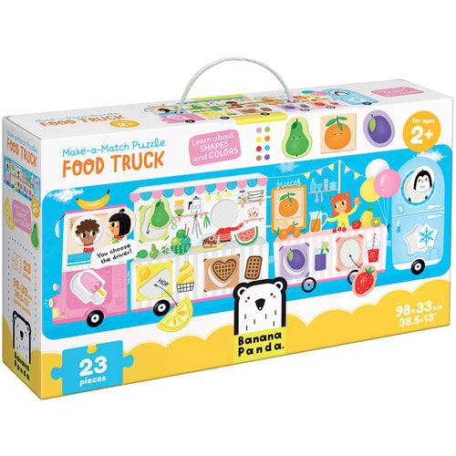 BANANA PANDA Banana Panda BPN49045 Make-A-Match Puzzle Food Truck, Multi Color