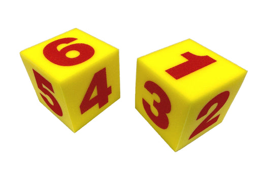 Everrich EVAJ-0024 5 in. Foam Dice with Numbers - Set of 2