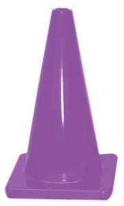Everrich EVB-0016-6 12 in. Height Plastic Cones - Purple