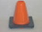 Everrich EVB-0028-1 6 in. Height Vinyl Cones Square Base  Orange
