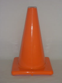 Everrich EVB-0031-1 12 in. Height Vinyl Cones Square Base  Orange