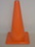 Everrich EVB-0032-2 18 in. Height Vinyl Cones Square Base  Yellow