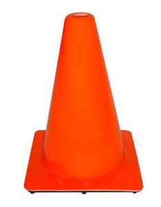 Everrich EVB-0094 9 in. Height Plastic Cone  Orange