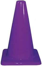 Everrich EVB-0095 9 in. Height Plastic Cone  Purple