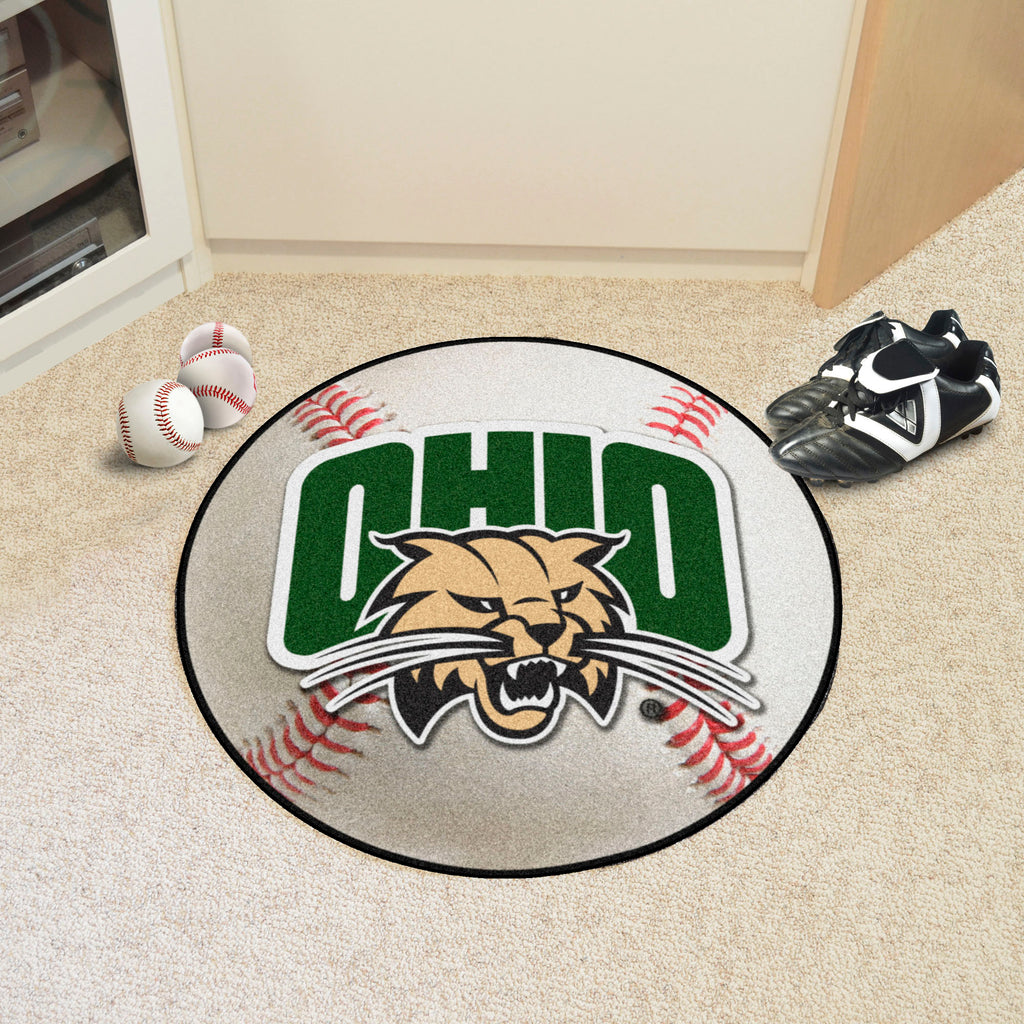 Fanmats - Ohio University Baseball Mat 27'' diameter