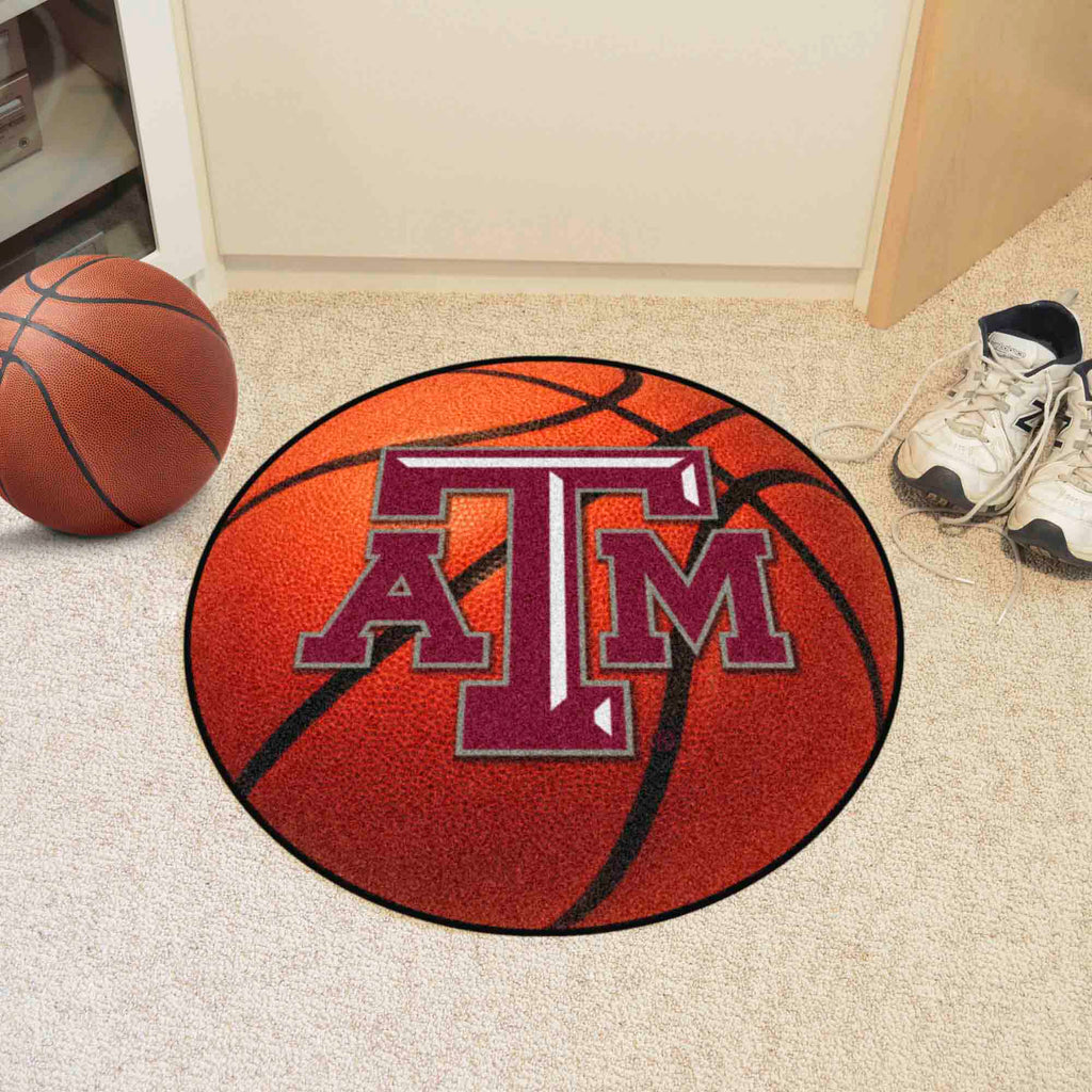 Fanmats - Texas A&M University Basketball Mat 27'' diameter