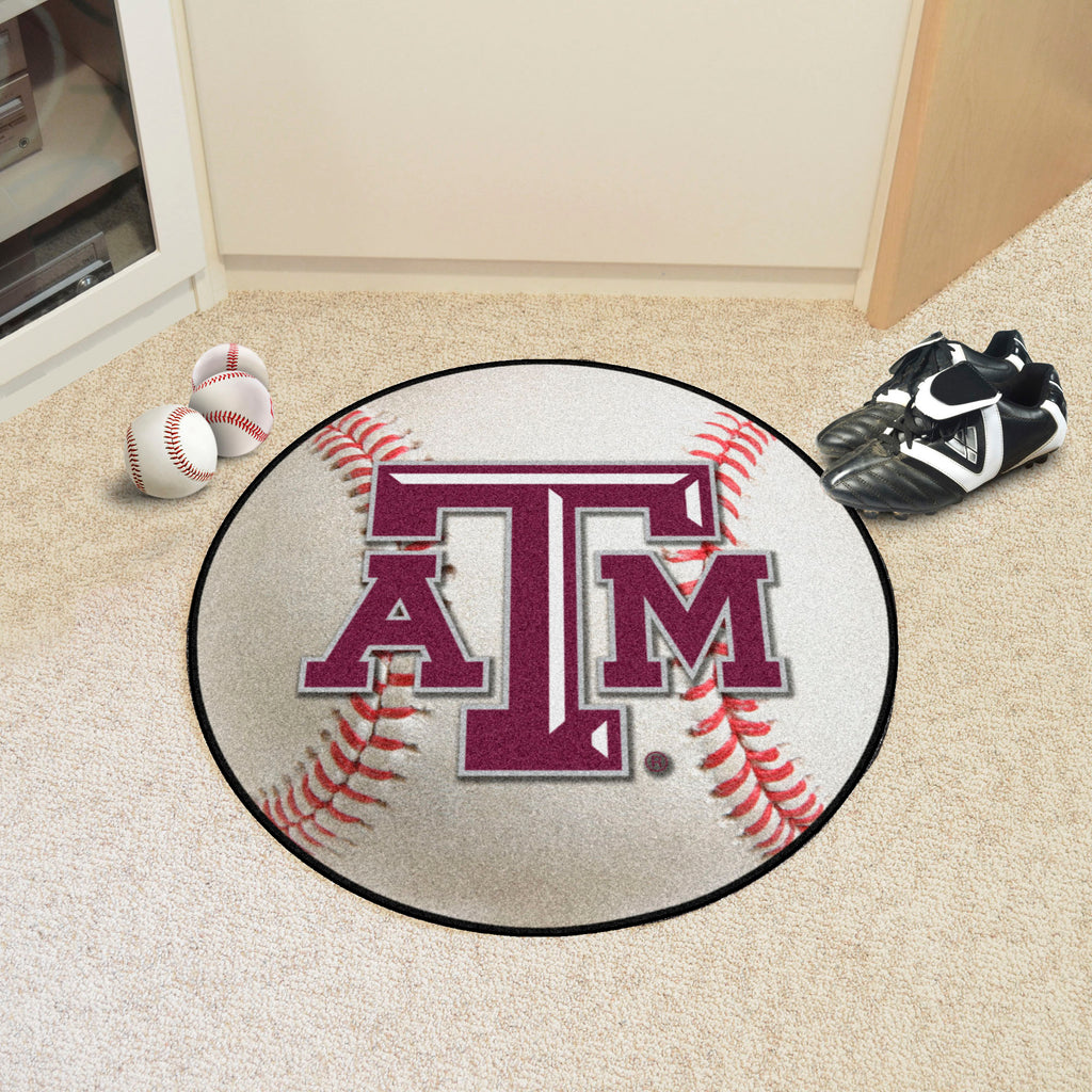 Fanmats - Texas A&M University Baseball Mat 27'' diameter
