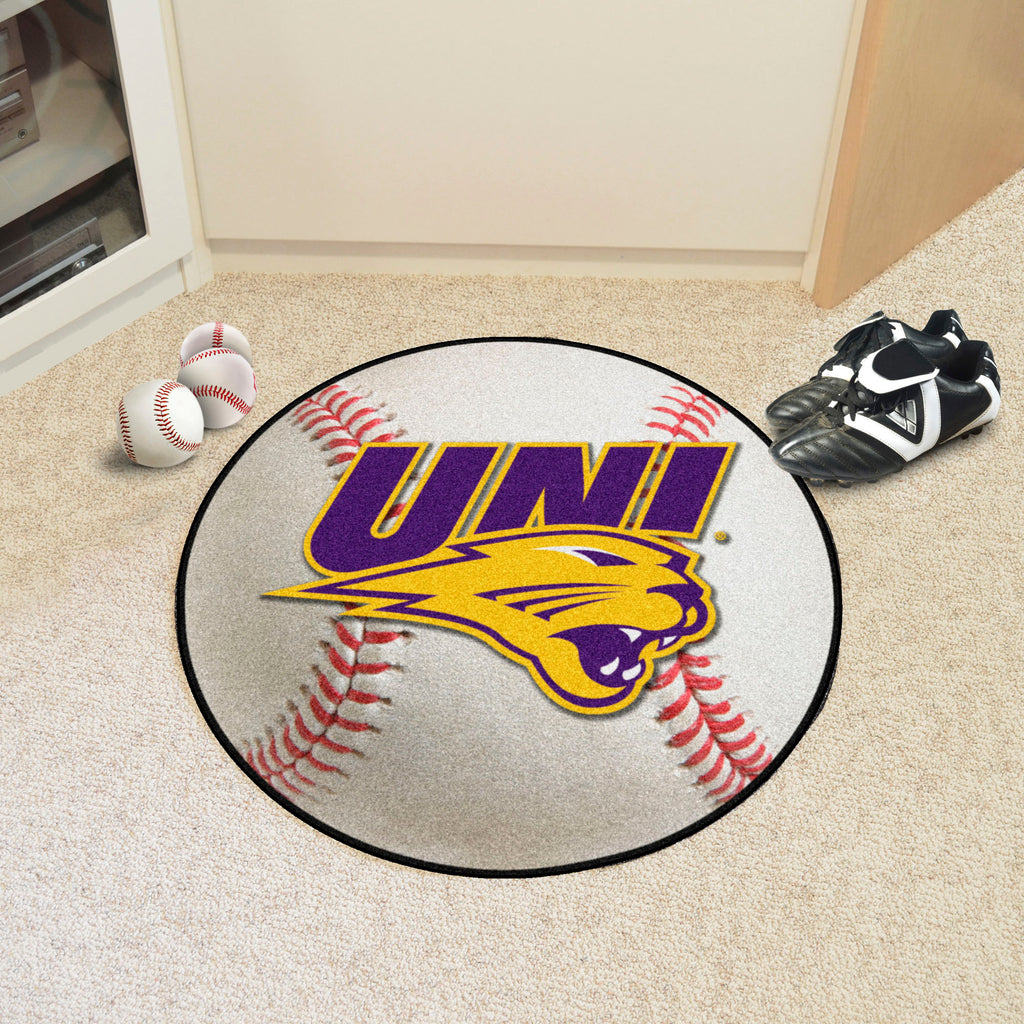 Fanmats - University of Northern Iowa Baseball Mat 27'' diameter