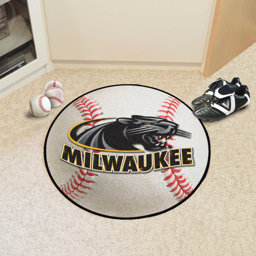 Fanmats - University of Wisconsin-Milwaukee Baseball Mat 27'' diameter