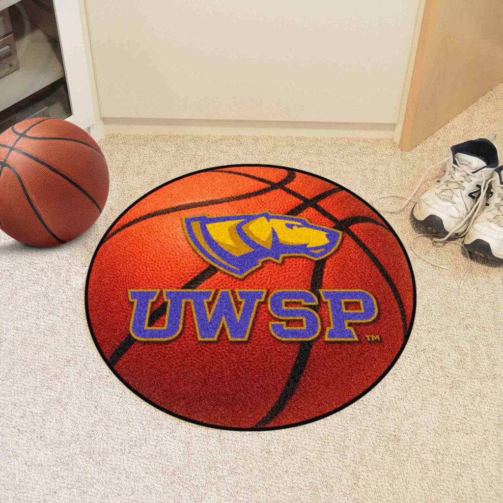 Fanmats - University of Wisconsin-Stevens Point Basketball Mat 27'' diameter