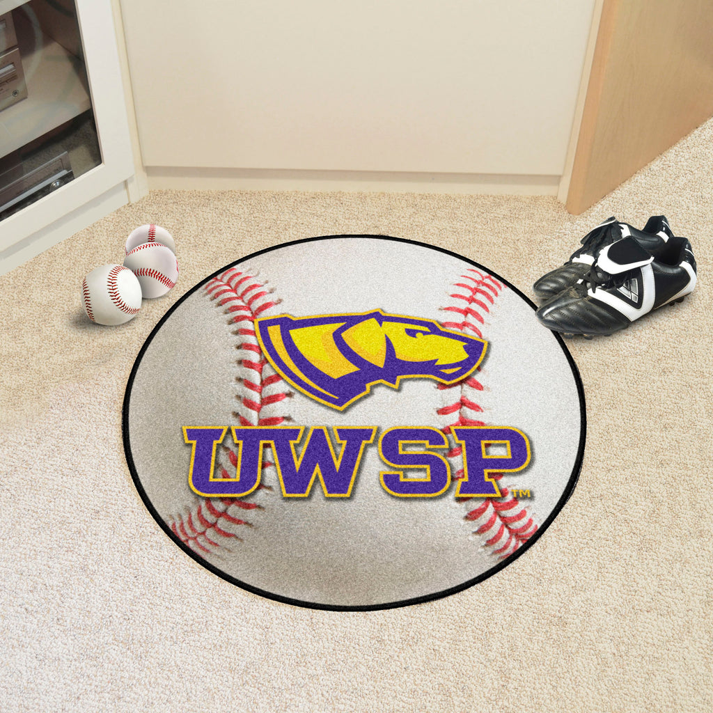 Fanmats - University of Wisconsin-Stevens Point Baseball Mat 27'' diameter