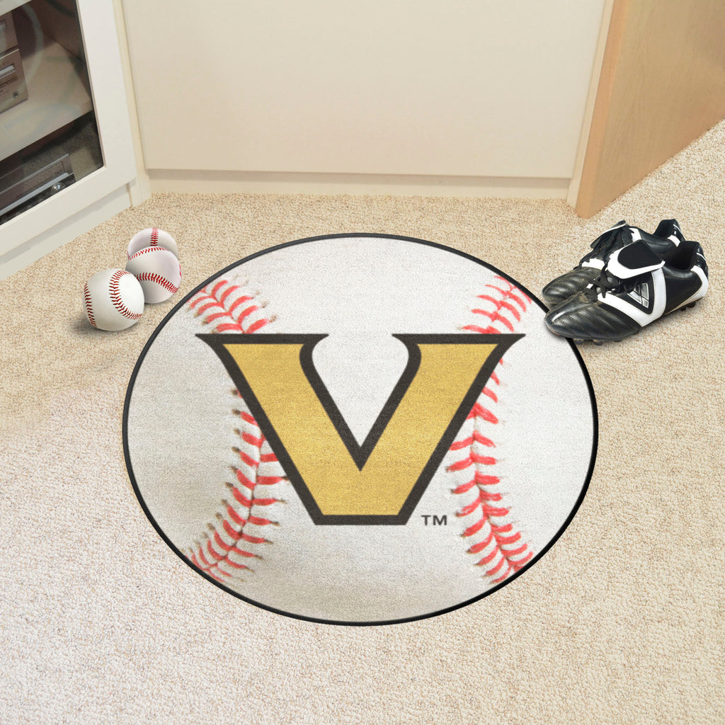 Fanmats - Vanderbilt University Baseball Mat 27'' diameter
