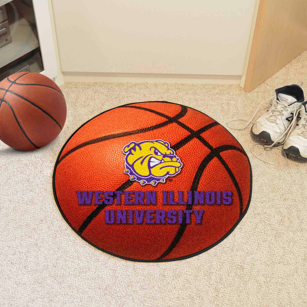 Fanmats - Western Illinois University Basketball Mat 27'' diameter