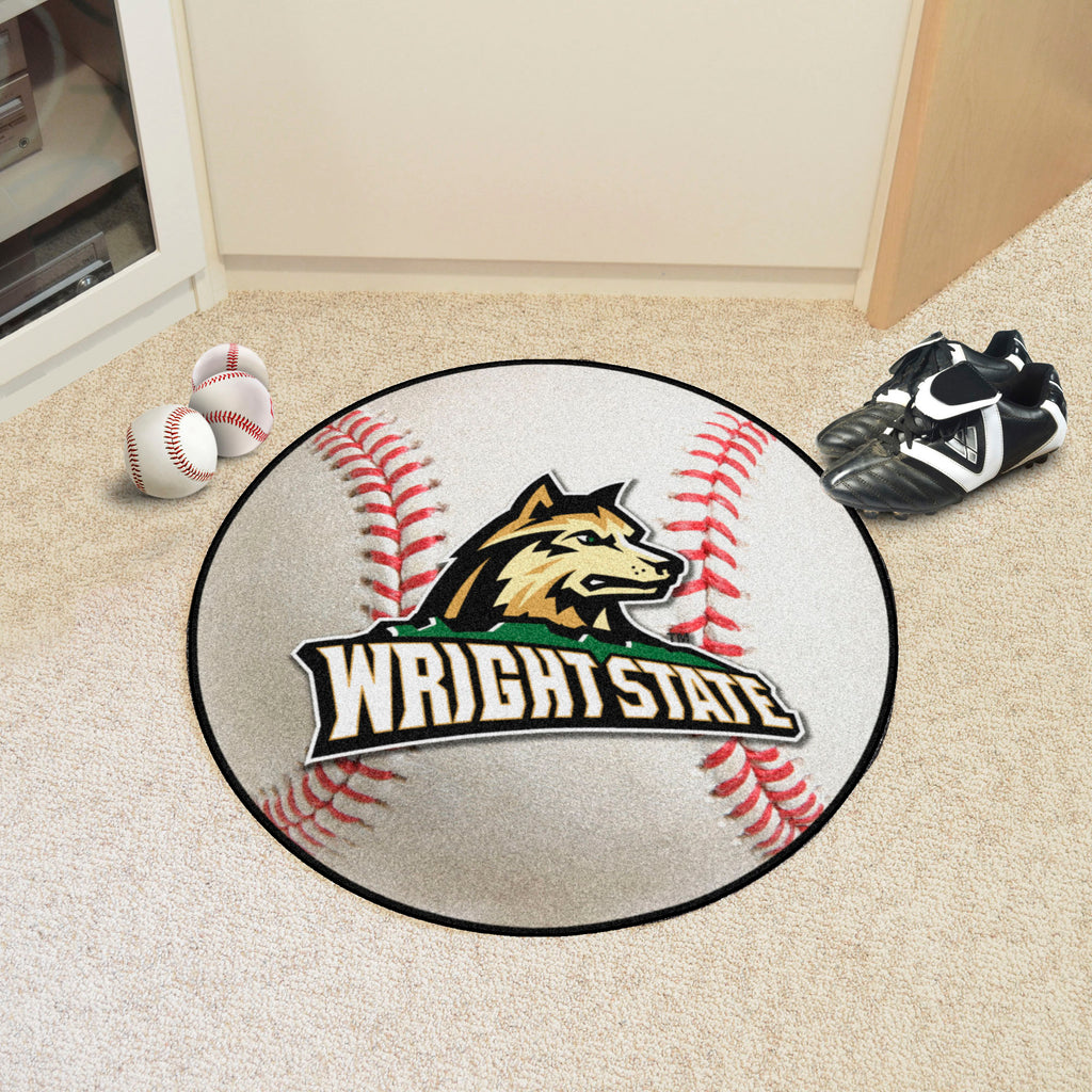 Fanmats - Wright State University Baseball Mat 27'' diameter