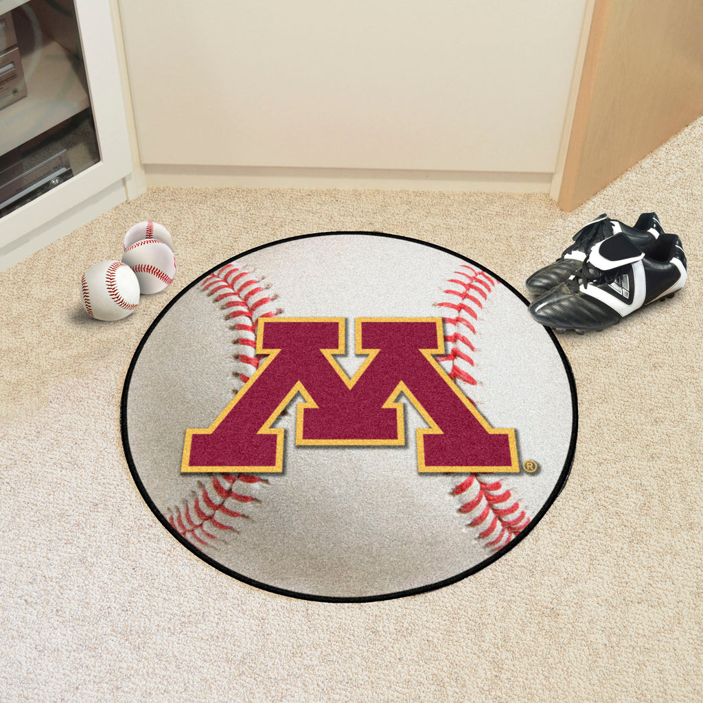 Fanmats - University of Minnesota Baseball Mat 27'' diameter