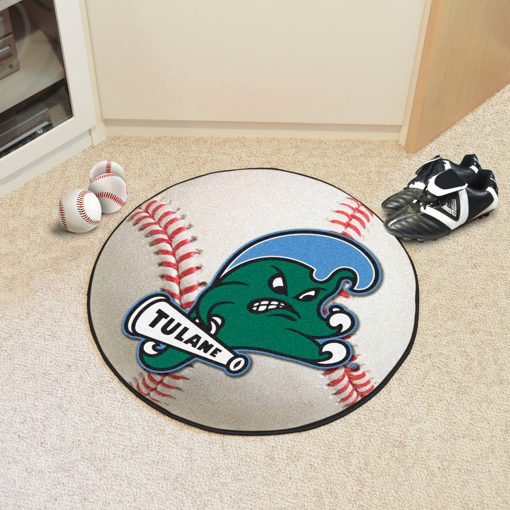 Fanmats - Tulane University Baseball Mat 27'' diameter