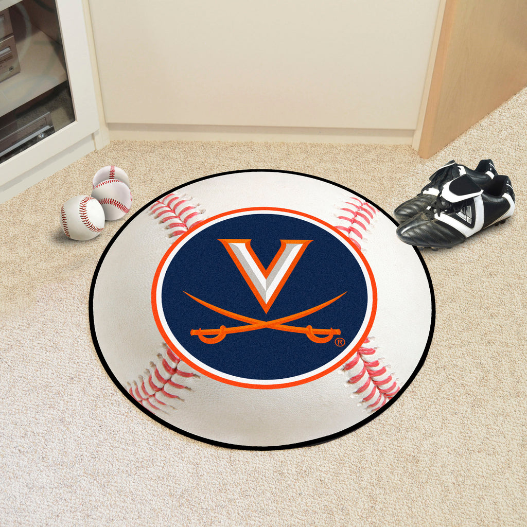 Fanmats - University of Virginia Baseball Mat 27'' diameter
