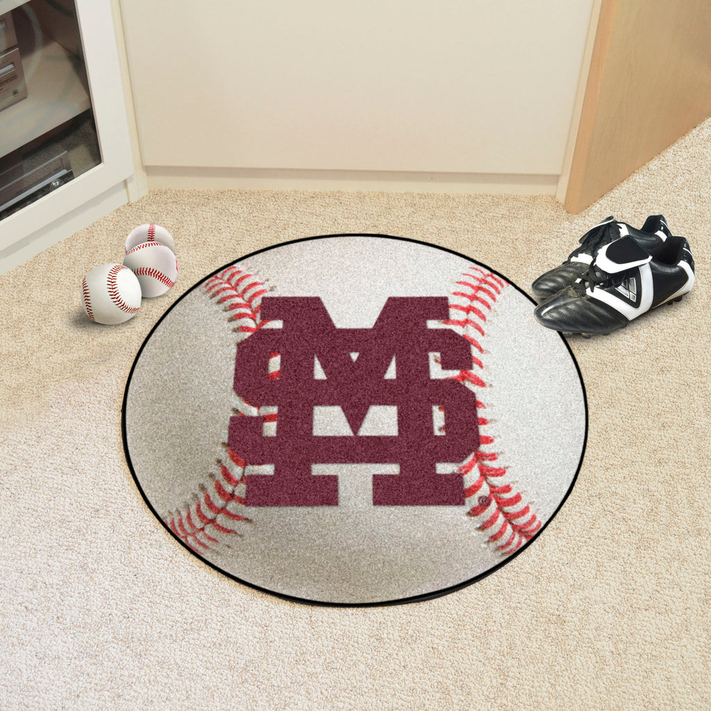 Fanmats - Mississippi State University Baseball Mat 27'' diameter