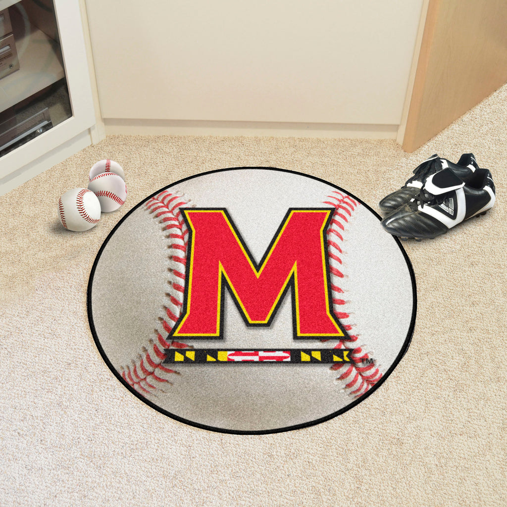 Fanmats - University of Maryland Baseball Mat 27'' diameter