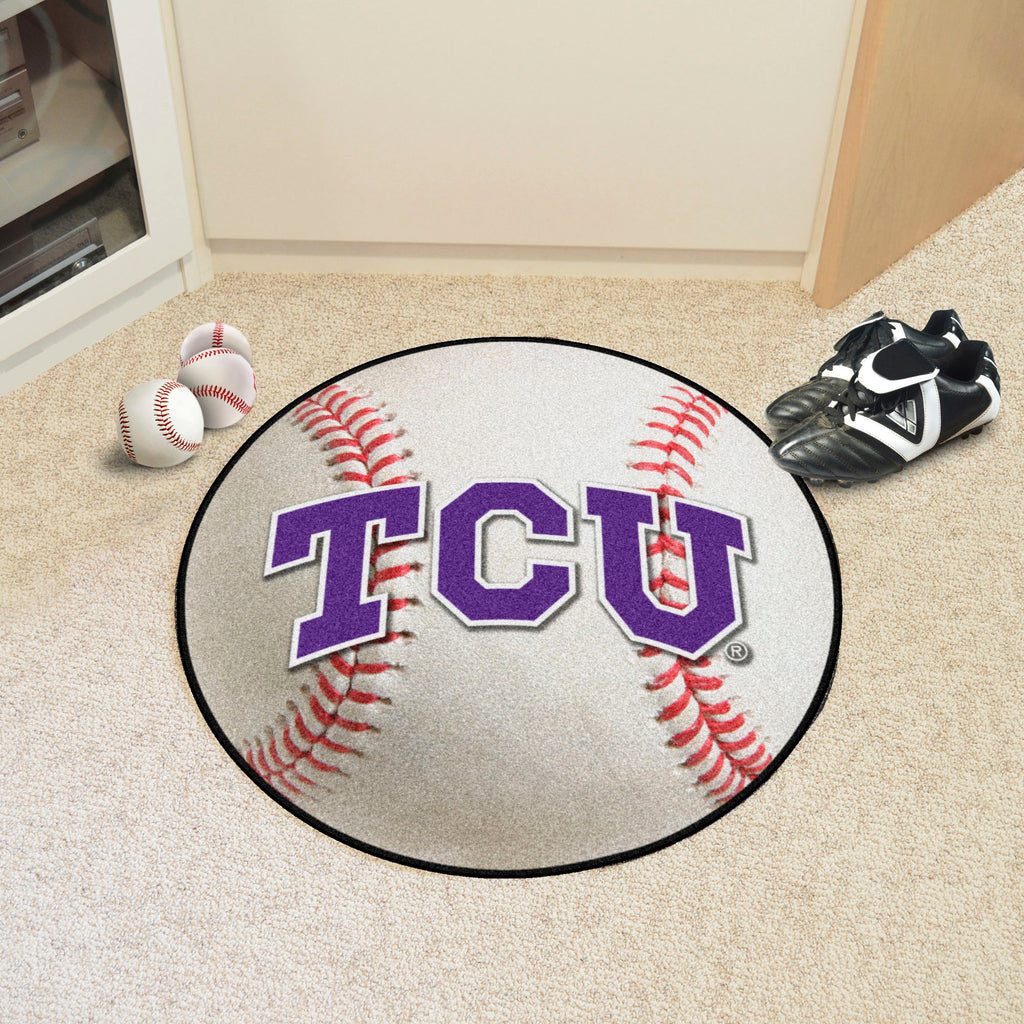 Fanmats - Texas Christian University Baseball Mat 27'' diameter
