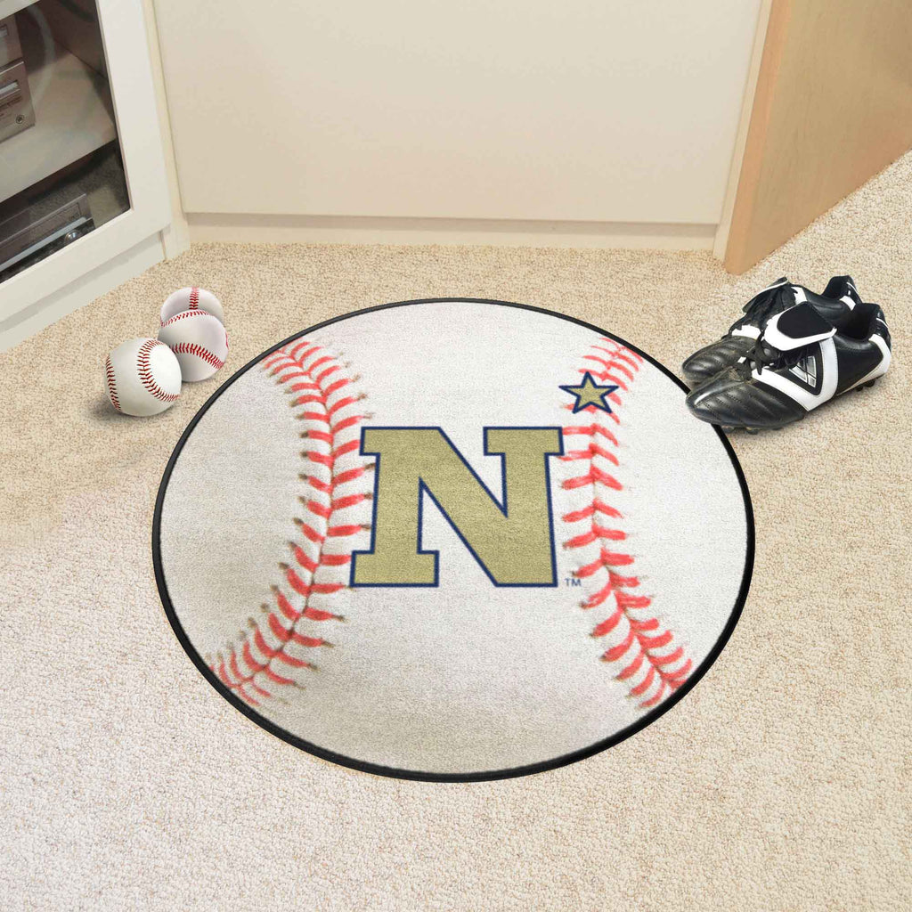 Fanmats - U.S. Naval Academy Baseball Mat 27'' diameter