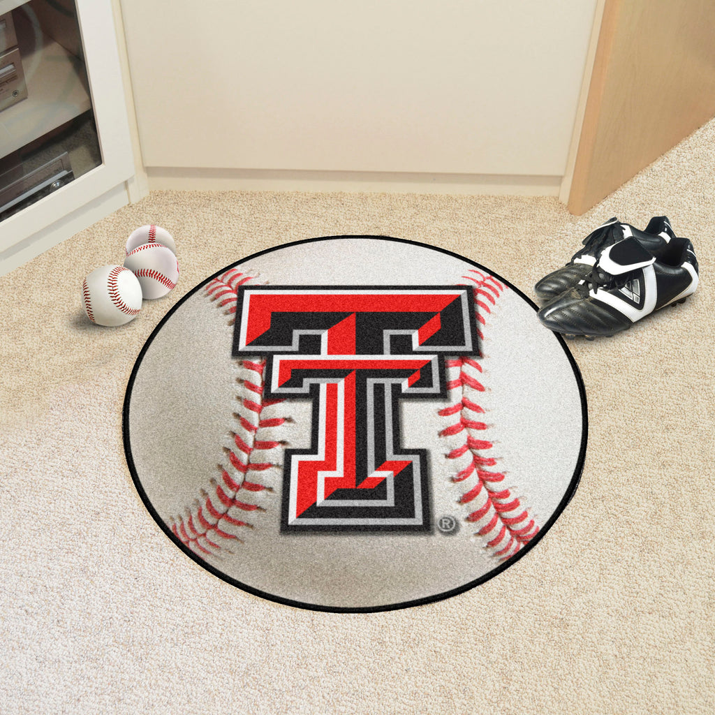 Fanmats - Texas Tech University Baseball Mat 27'' diameter