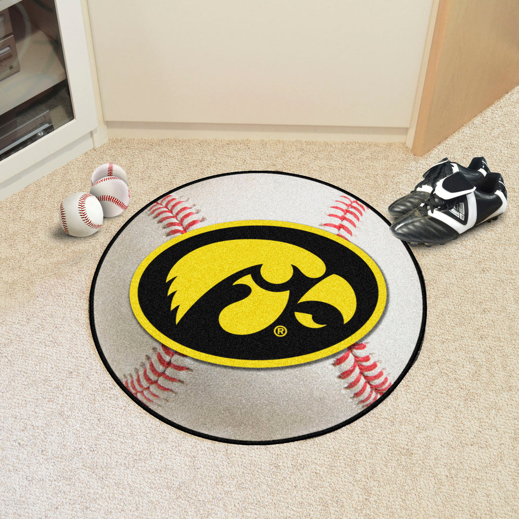 Fanmats - University of Iowa Baseball Mat 27'' diameter
