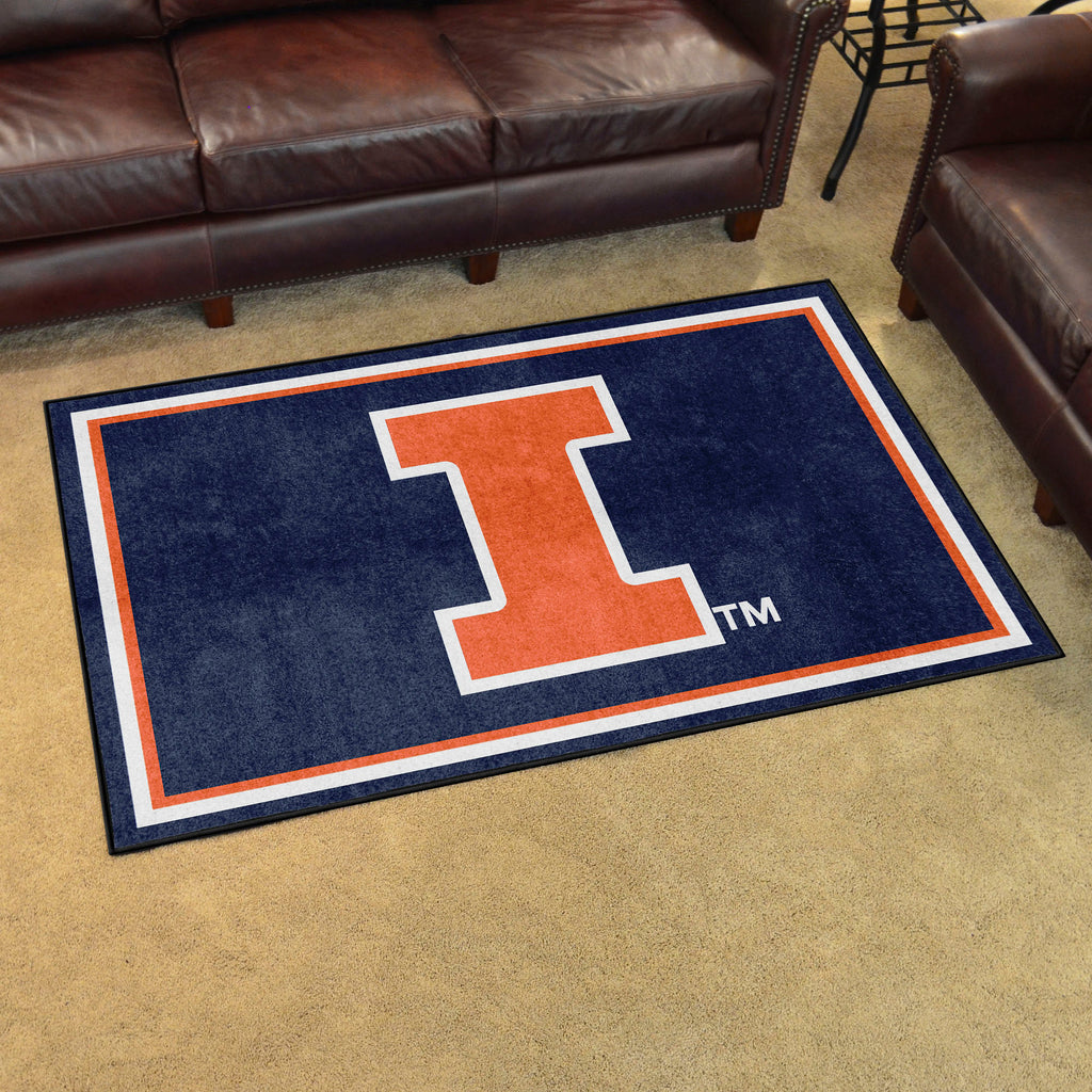 Fanmats - University of Illinois 4x6 Rug 44''x71''