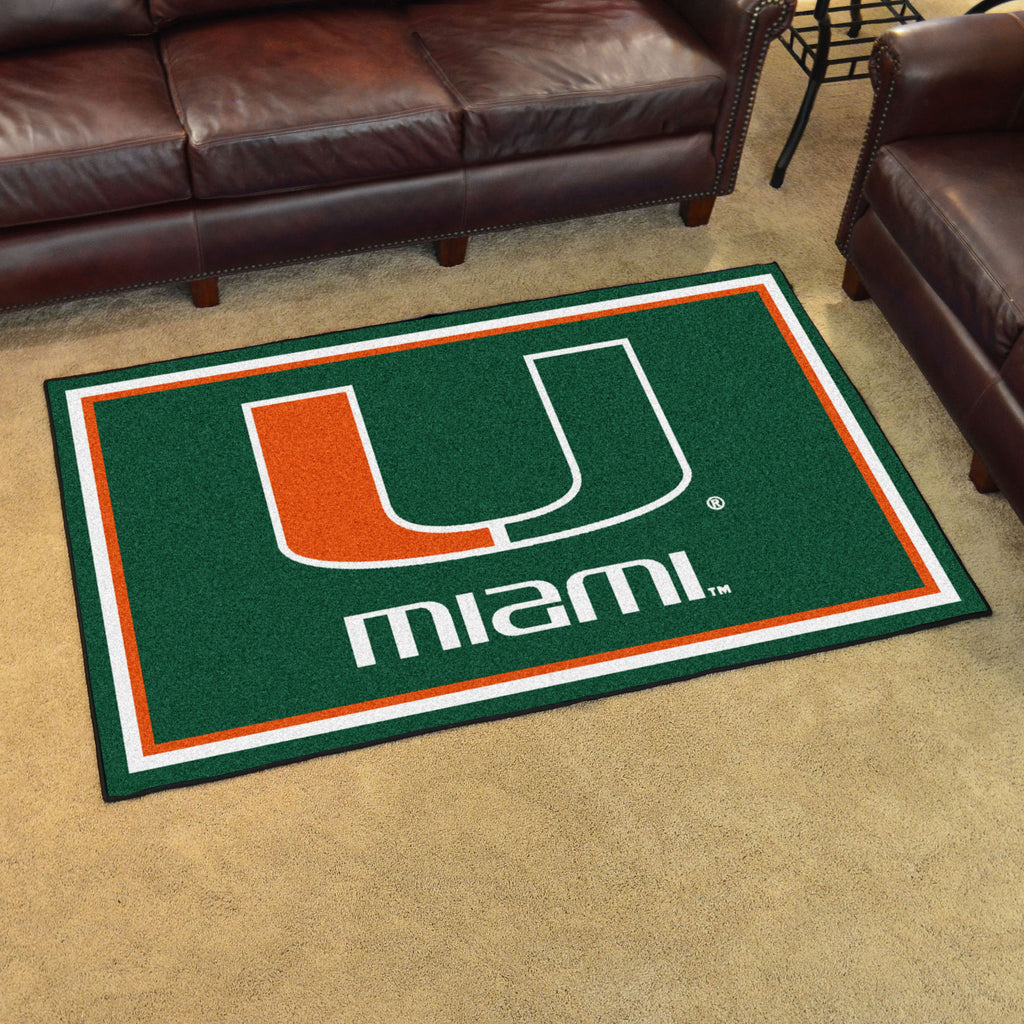 Fanmats - University of Miami 4x6 Rug 44''x71''