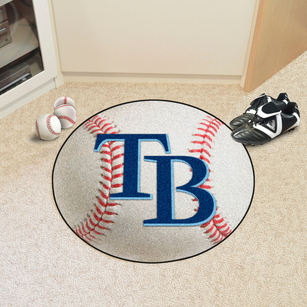 Fanmats - MLB - Tampa Bay Rays Baseball Mat 27'' diameter