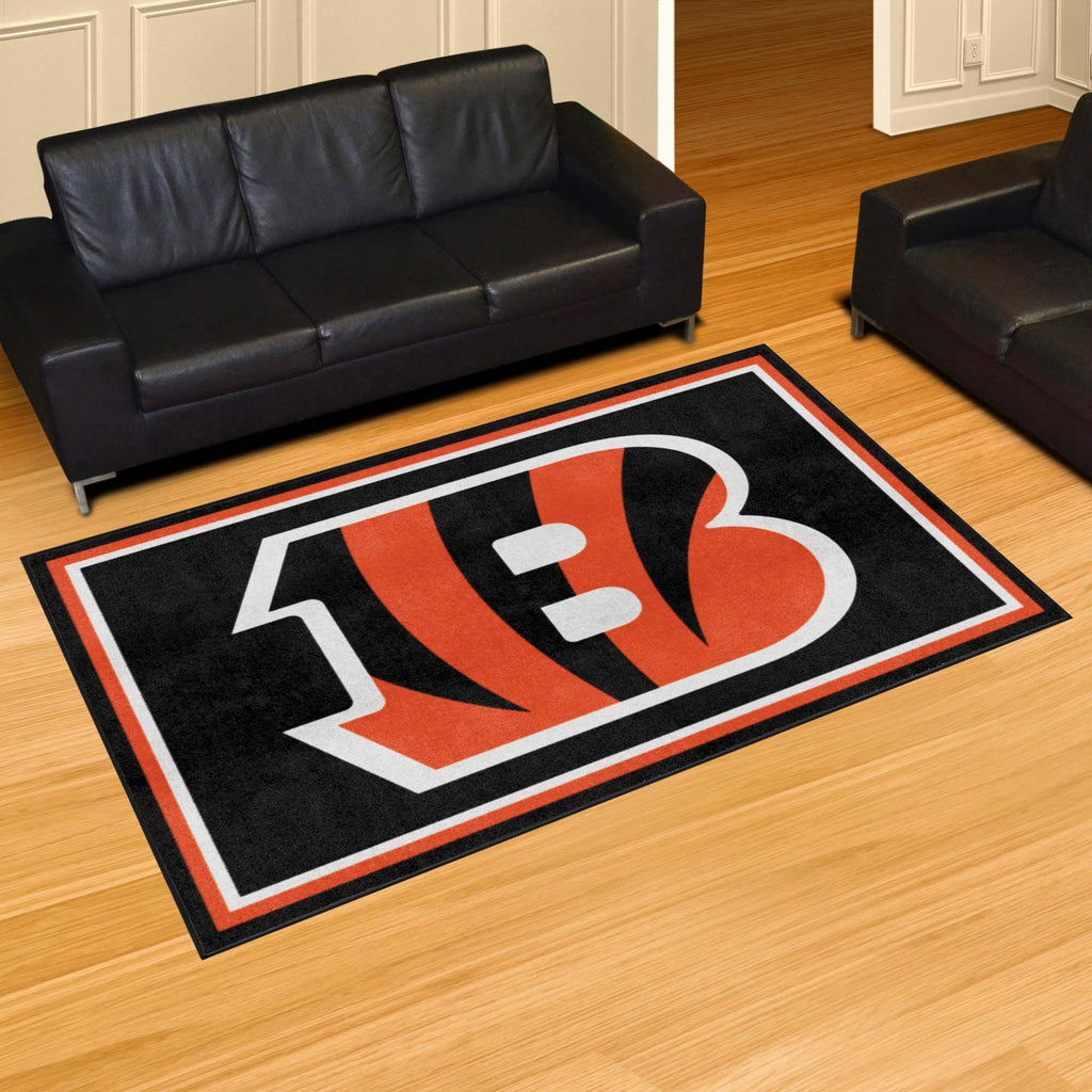 Fanmats - NFL - Cincinnati Bengals 5x8 Rug 59.5''x88''