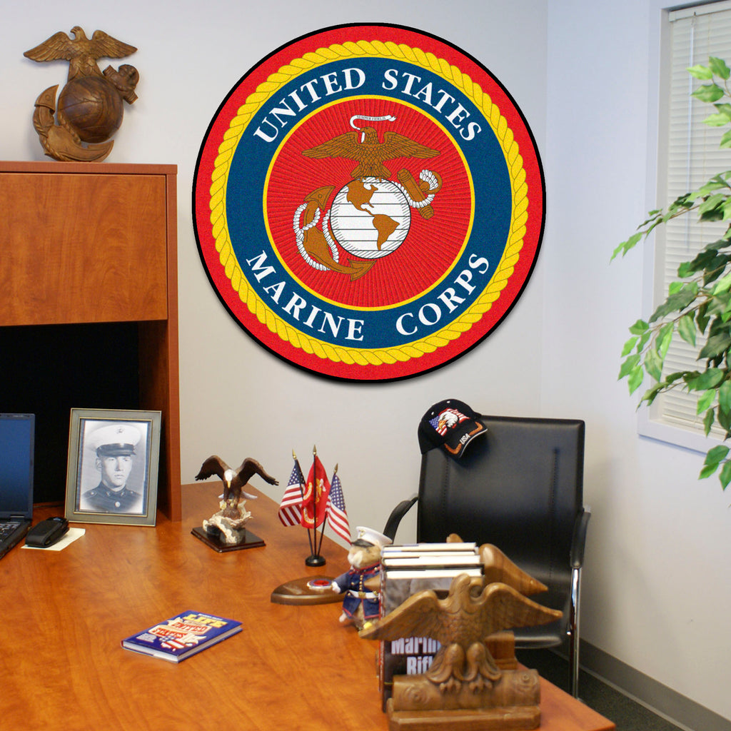 Fanmats - U.S. Marines 44'' Round Mat  44'' diameter