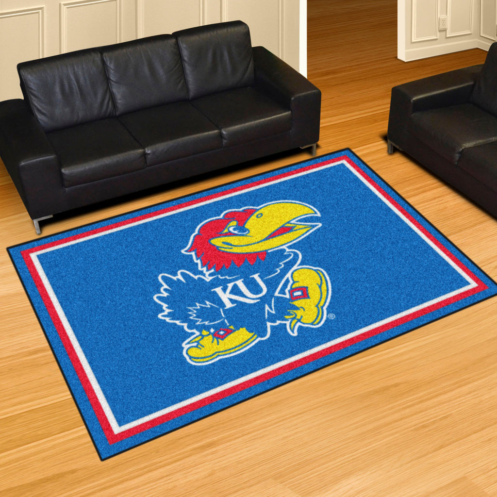 Fanmats - University of Kansas 5x8 Rug 59.5''x88''