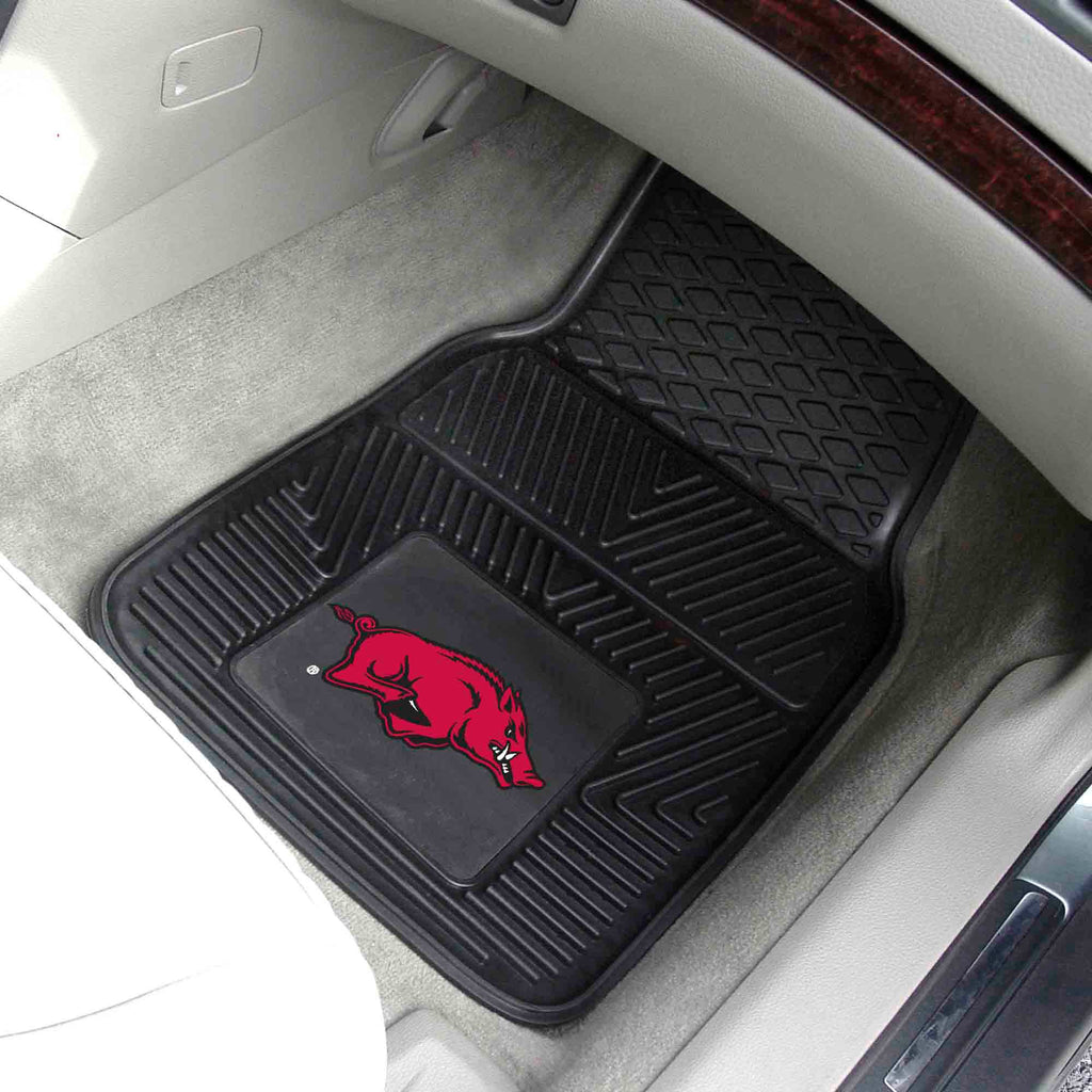 Fanmats - University of Arkansas 2-pc Vinyl Car Mat Set 17''x27''