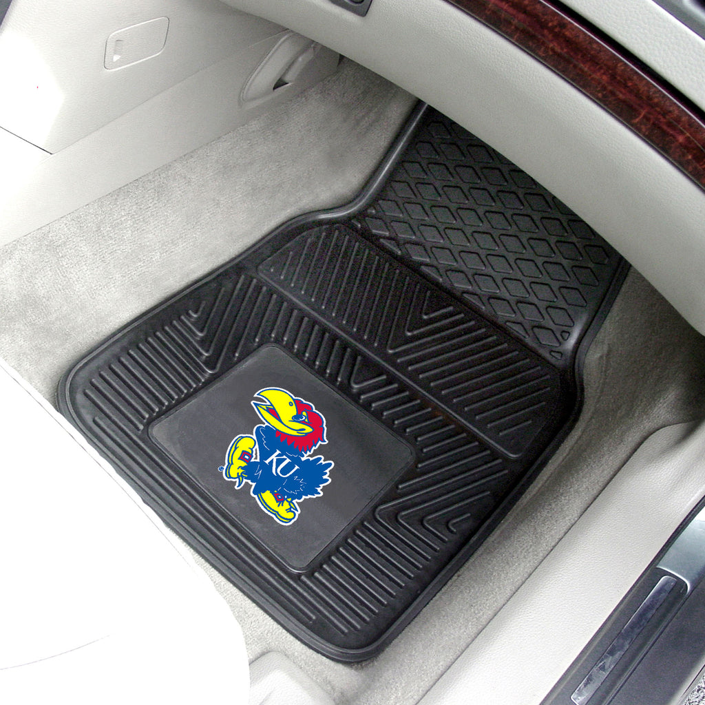 Fanmats - University of Kansas 2-pc Vinyl Car Mat Set 17''x27''